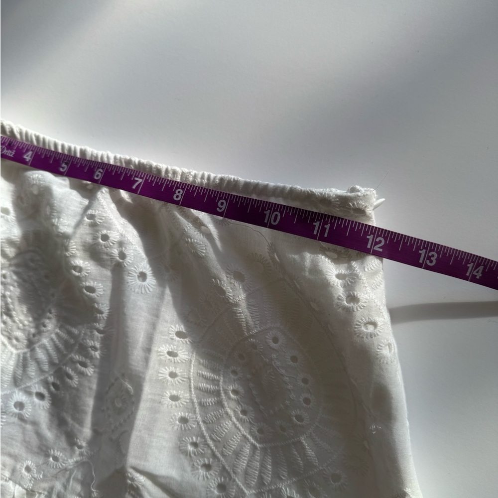 🌸Fortunate One White Eyelet Maxi Skirt XS NWT Coastal Resort Santorini☀️ - Picture 3 of 9